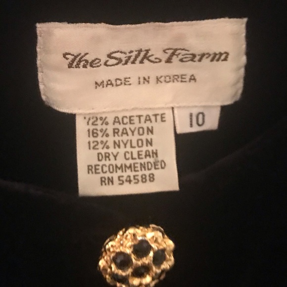 The Silk Farm black velvet tuxedo coat/ jacket/ duster - Picture 12 of 12